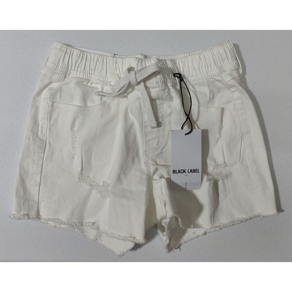 Black Label C'est Toi Women's White Mid Rise Jogger Shorts Size M